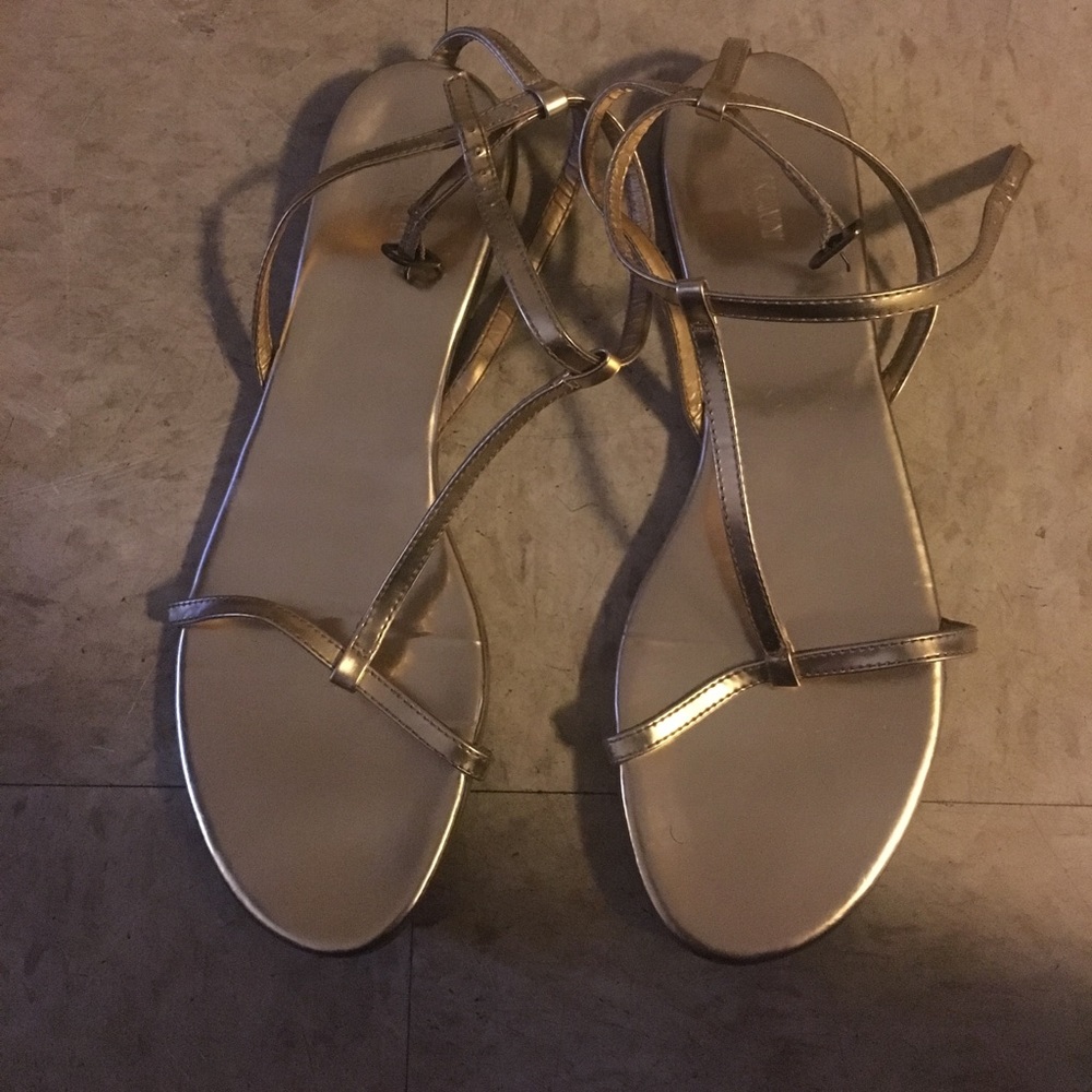 Gold strap sandals